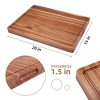 1.5" Thick Acacia Wood Cutting Board, 20" x 15" Chopping Board for Kitchen - 2 of 4