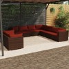 vidaXL Garden Lounge Set Brown, Cinnamon Red - 2 of 4