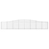 vidaXL Galvanized Iron Arched Gabion Basket, Decorative and Sound-Insulating Garden Barrier with Durable Construction and Wide Application, Silver - 3 of 4