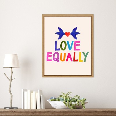 Amanti Art Love Loudly II by Victoria Barnes Canvas Wall Art Print Framed 16 x 20-in.