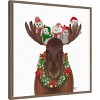Amanti Art Christmas Moose and Christmas Owls Forward by Fab Funky Canvas Wall Art Print Framed - 2 of 4