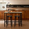 MAYEERTY 47in Counter Height Rectangular Pub Table with Metal Legs and Wood Top Modern Industrial Design Brown - 2 of 4