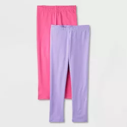 Toddler Girls' 2pk Leggings - Cat & Jack™ Purple/Pink