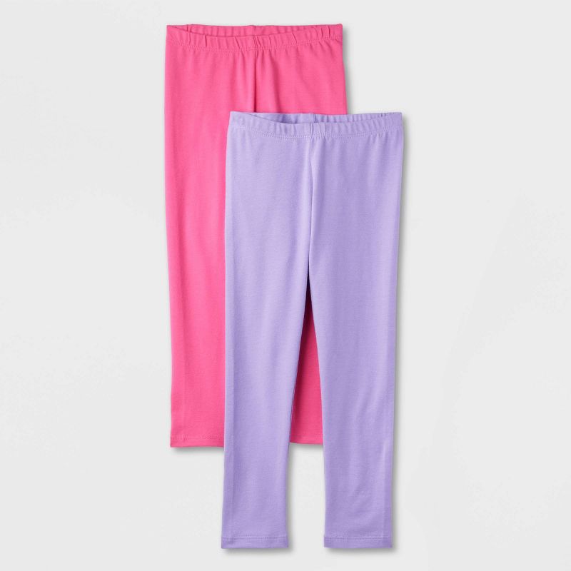 Toddler Girls' 2pk Leggings - Cat & Jack™ Purple/Pink, 1 of 5