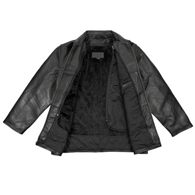 Victory Outfitters Men's Genuine Lambskin Leather Straight Bottom Jacket Black S — фото 3
