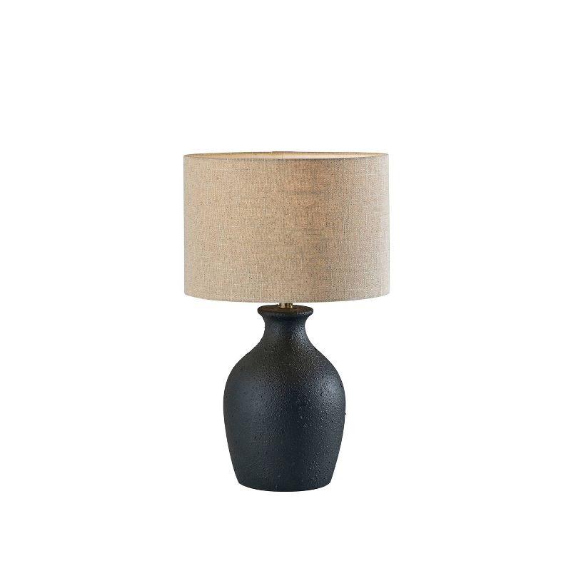 Margot Table Lamp Textured Ceramic Black - Adesso, 1 of 6