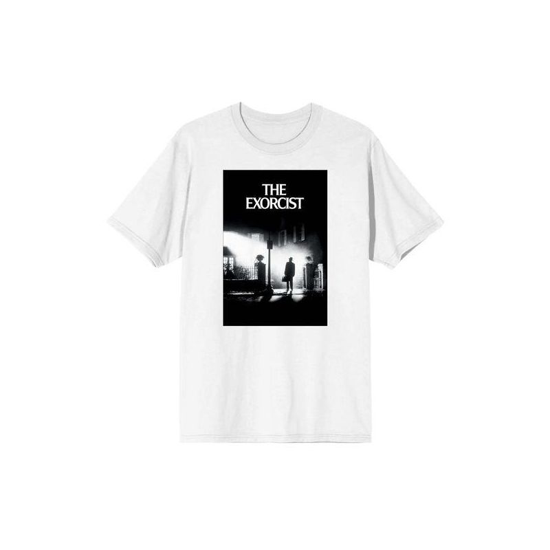 The Exorcist Black and White Movie Poster Women's White Graphic Tee, 1 of 2