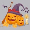 Men's Design By Humans Halloween Witch Pumpkins With Bats By VectorVillain Tank Top - 2 of 4