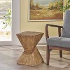 MOEPISY Patio End Table Hand Painted Natural - 3 of 4