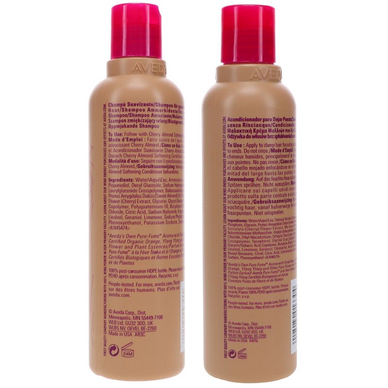 Aveda Cherry Almond Softening Shampoo 8.5 oz & Cherry Almond Leave-In Conditioner 6.7 oz Combo Pack, 3 of 9