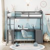 Twin Size Loft Bed with Drawers, Shelves and Desk - 2 of 4
