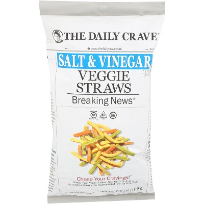 The Daily Crave Salt & Vinegar Vegge Straws - Case of 8 - 5.5 oz