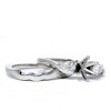 Pompeii3 Pear Shape Diamond Engagement 14K White Gold Wedding Ring Set - 2 of 4