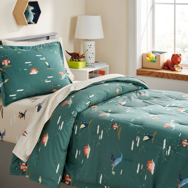 Kids' Comforter Set Dragon Print  - Pillowfort™, 3 of 7
