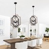 Bella Depot Retro White Wood Chandelier Metal Pendant Kight with 4-Light - 3 of 4