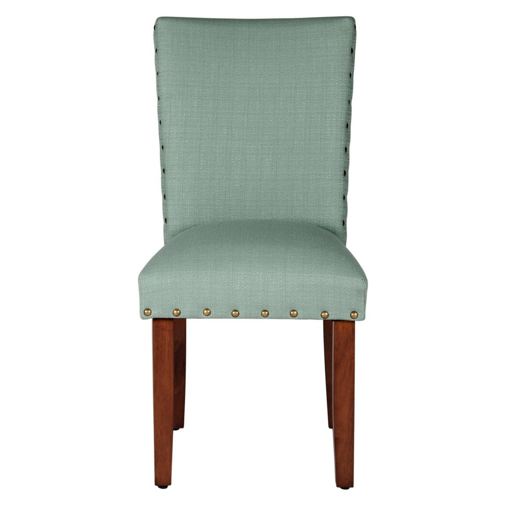 Photos - Chair Set of 2 Parsons Dining  with Nailheads Sea Foam - HomePop