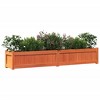 vidaXL Garden Planter Wax Brown 70.9"x12.2"x12.2" Solid Wood Pine - 4 of 4