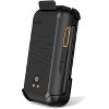 Nakedcellphone Holster Case for Sonim XP3plus 5G Flip Phone (2025, X320) - Ratchet Belt Clip Holder - Black - 4 of 4