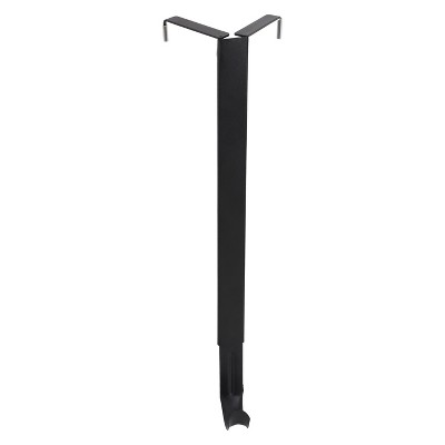 Haute Decor Adjustable Top & Bottom Christmas Wreath Hanger Matte Black: Weather-Resistant, Indoor/Outdoor Use