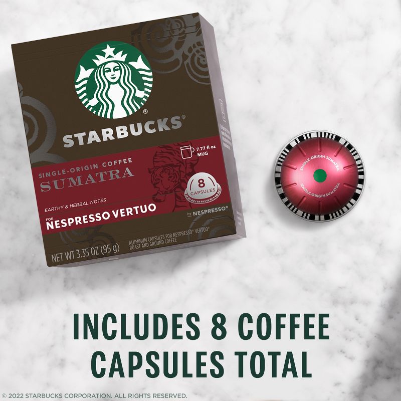 Starbucks by Nespresso&#160;Vertuo&#160;Line Pods Dark Roast Coffee Single-Origin Sumatra - 8ct, 5 of 10