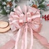 Aoibox Large Christmas Tree Topper Bow 48x13 Inch Rose Gold Polyester with 4 Streamers for Tree Mantel Staircase Door 1 Piece - 4 of 4
