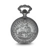 Black Bow Jewelry Charles Hubert Antique Chrome Finish Train Pocket Watch - 2 of 4