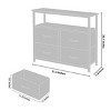 FONTOI Decorative Storage Cabinets, Aesthetic Appeal and Practical Storage Converge, Cabinet that Elevates Interior Design, Black, 31.4"*11.8"*26.1" - 4 of 4