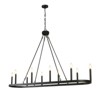 LNC Dolohovstrout 10-Light 50" Modern  Oval Wagon Wheel Oversizded Chandelier,Black - 2 of 4