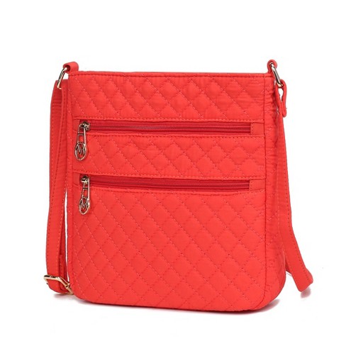 Mkf Collection Lainey Solid Quilted Cotton Crossbody By Mia K Orange Target