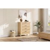 Dresser for Bedroom Rattan Chest of Dressers Tall Dresser for Closet with Drawers Boho Night Stand Large - 2 of 3