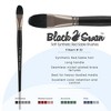 Black Swan Synthetic Red Sable Paint Brushes Filberts -  Professional Quality Long Handle Paint Brushes for Oil, Heavy Body Media and Acrylic - - 2 of 4
