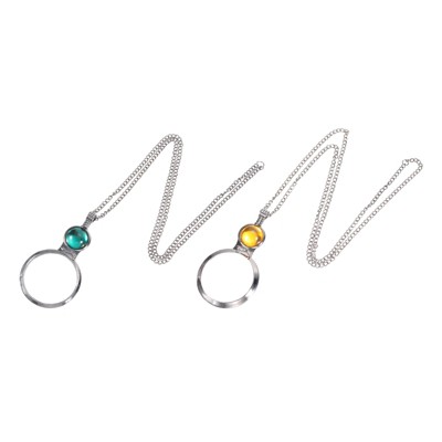 Unique Bargains 3X Magnifying Glass Necklace for Women Reading Gift Crafts Jewelry 2 Pcs