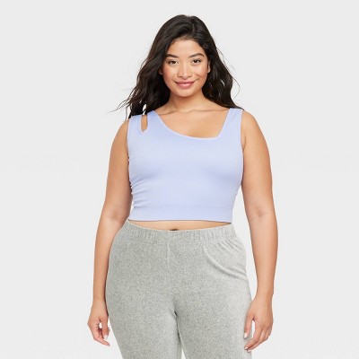 Colsie NWT Women's L Light Blue Mesh Comfy Stretch Wireless