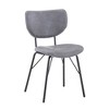 Jofran,Contemporary Modern Faux Leather Split-Back Upholstered Dining Chair (Set of 2) - 4 of 4
