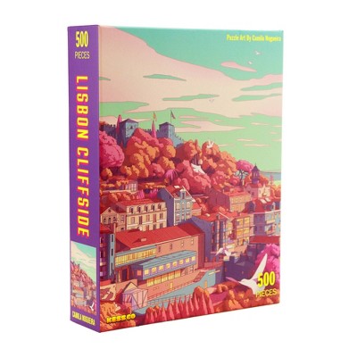 de.bored Lisbon Cliffside Jigsaw Puzzle - 500pc