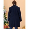 Women's Winter Notched Lapel Single Breasted with Pockets Pea Coats - Agnes Orinda - 4 of 4
