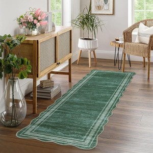Coucheta Modern Kitchen Runner Rug Non-Slip Stain Resistant Washable Low Pile Floor Mat for Bathroom Bedroom Entryway,Multi-Color & Size - 1 of 4