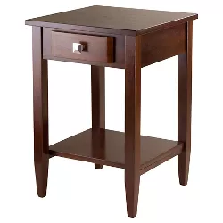 Richmond End Table with Tapered Leg Walnut Finish - Winsome