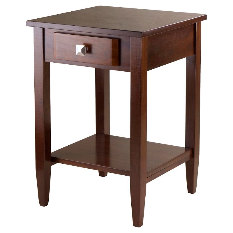 Richmond End Table with Tapered Leg Walnut Finish - Winsome, 1 of 6