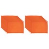 Saro Lifestyle With Hemstitched Border Placemat (Set of 12), 14"x20", Pumpkin - 3 of 4