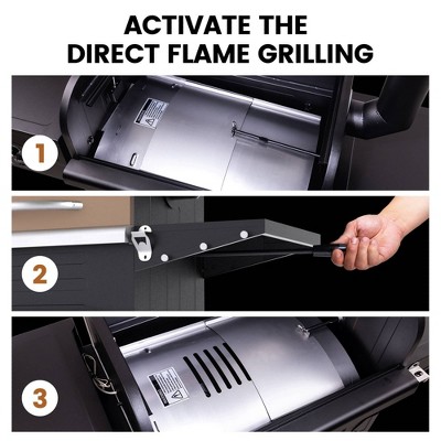 ZPG-6002B Brown Wood Pellet Grill with Rotisserie