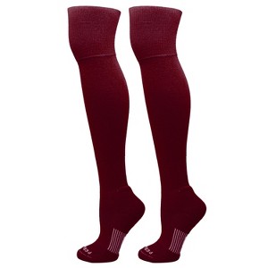 MK Socks Extreme Over the Knee Baseball, Football Socks - Maroon - 1 of 2