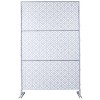 CAVINAS Patio Decorative Screen Metal Fence Privacy Screen with Grid Pattern for Outside and Garden, 76" H×48" W - 4 of 4