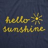 Womens Funny T Shirts Hello Sunshine Sarcastic Graphic Novelty Tee For Ladies - Crazy Dog Women's T Shirt for Motivation Navy M - 2 of 4
