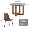 NicBex Round Dining Table Set for 4 Modern Practical Wooden MDF Dining Table with 4 Chairs for Kitchen - 3 of 4