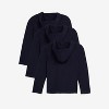 X RAY 3 Pack Kids And Boys 100% Cotton Long Sleeve Hoodie T-Shirts - 2 of 4