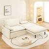 81.1'' Chenille Deep Seat 4-Seat Convertible Sleeper Sofa Bed with Storage and USB Port - 3 of 4