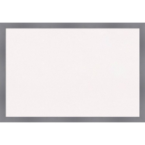 38x26 Edwin Wood Frame White Cork Board Gray - Amanti Art