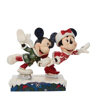 Jim Shore 5.0 Inch Skating Sweethearts Minnie & Mickey Disney Figurines - 1 of 3