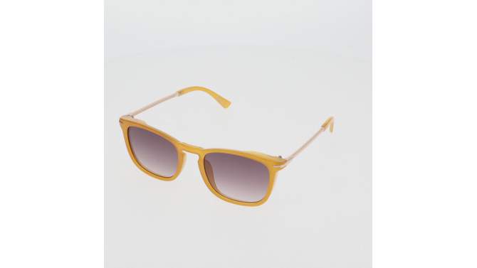 Women&#39;s Shiny Plastic Square Sunglasses with Gradient Lenses - Universal Thread&#8482; Honey Yellow, 2 of 4, play video